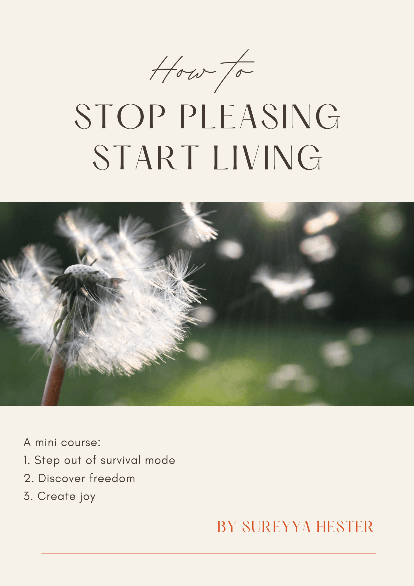 Stop Pleasing, Start Living course workbook cover